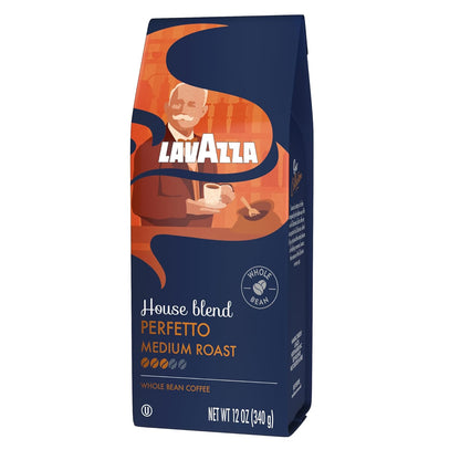 Lavazza House Blend Perfetto Whole Bean Coffee 12oz – High-End Espresso Bar Coffee at Home, Heritage Italian Whole Bean Blend