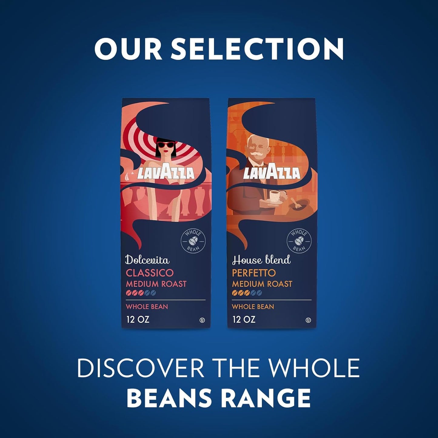 Lavazza House Blend Perfetto Whole Bean Coffee 12oz – High-End Espresso Bar Coffee at Home, Heritage Italian Whole Bean Blend