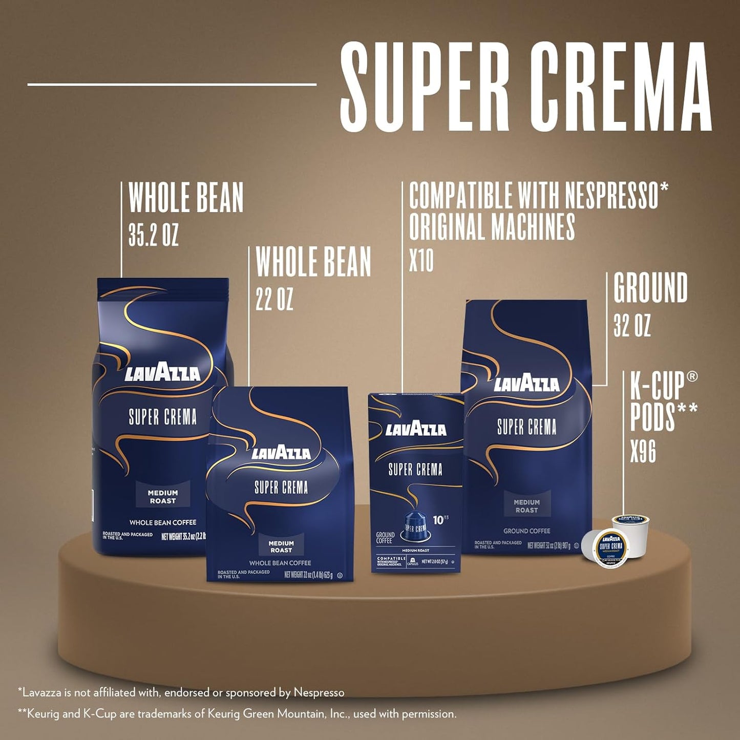 Lavazza Super Crema Nespresso Original Compatible Pods – Slow Coffee Moment for Your Self-Care Routine