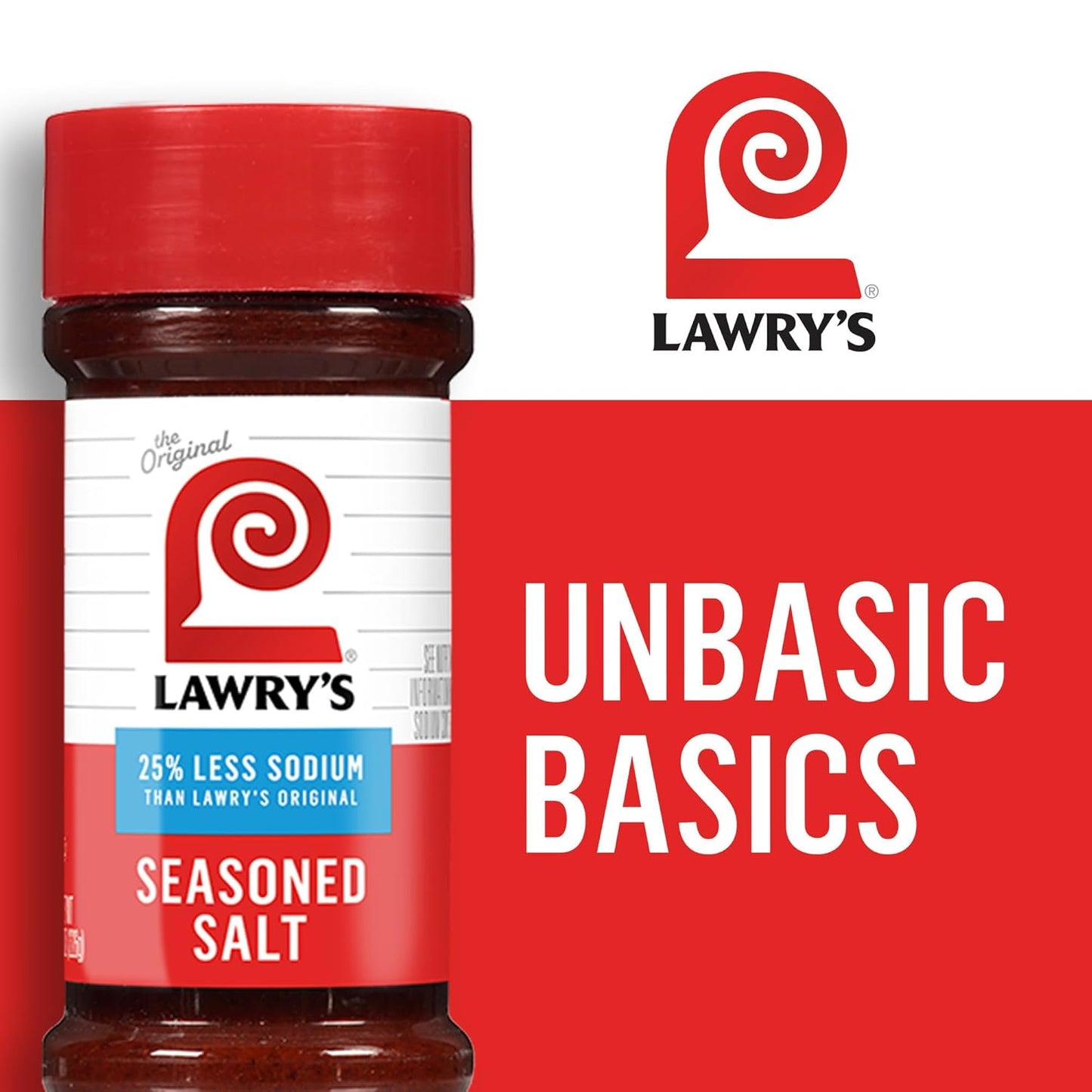 Lawry's 25% Less Sodium Seasoned Salt – Thoughtful Pantry Gift for Health-Conscious Hosts