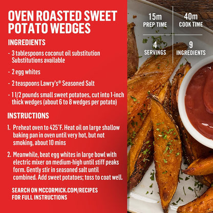 Lawry's 25% Less Sodium Seasoned Salt – Thoughtful Pantry Gift for Health-Conscious Hosts