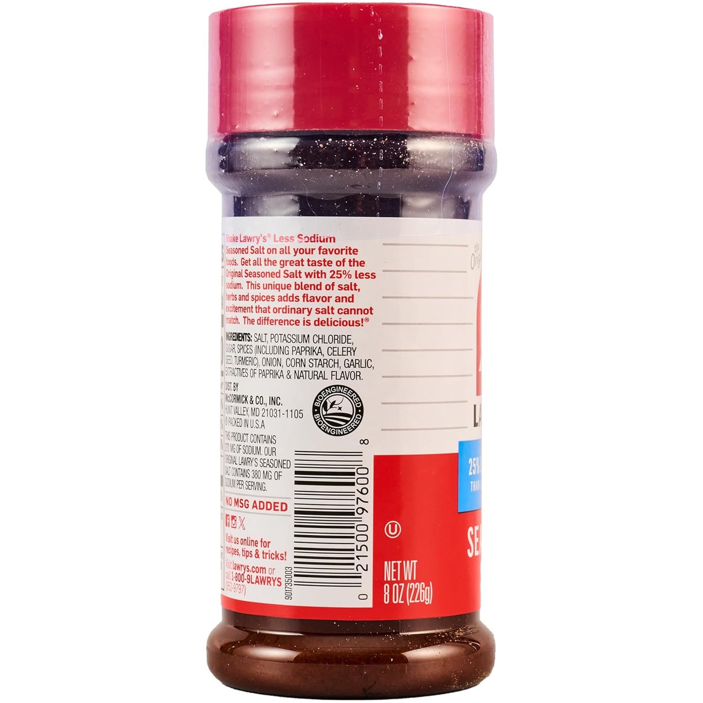 Lawry's 25% Less Sodium Seasoned Salt – Thoughtful Pantry Gift for Health-Conscious Hosts