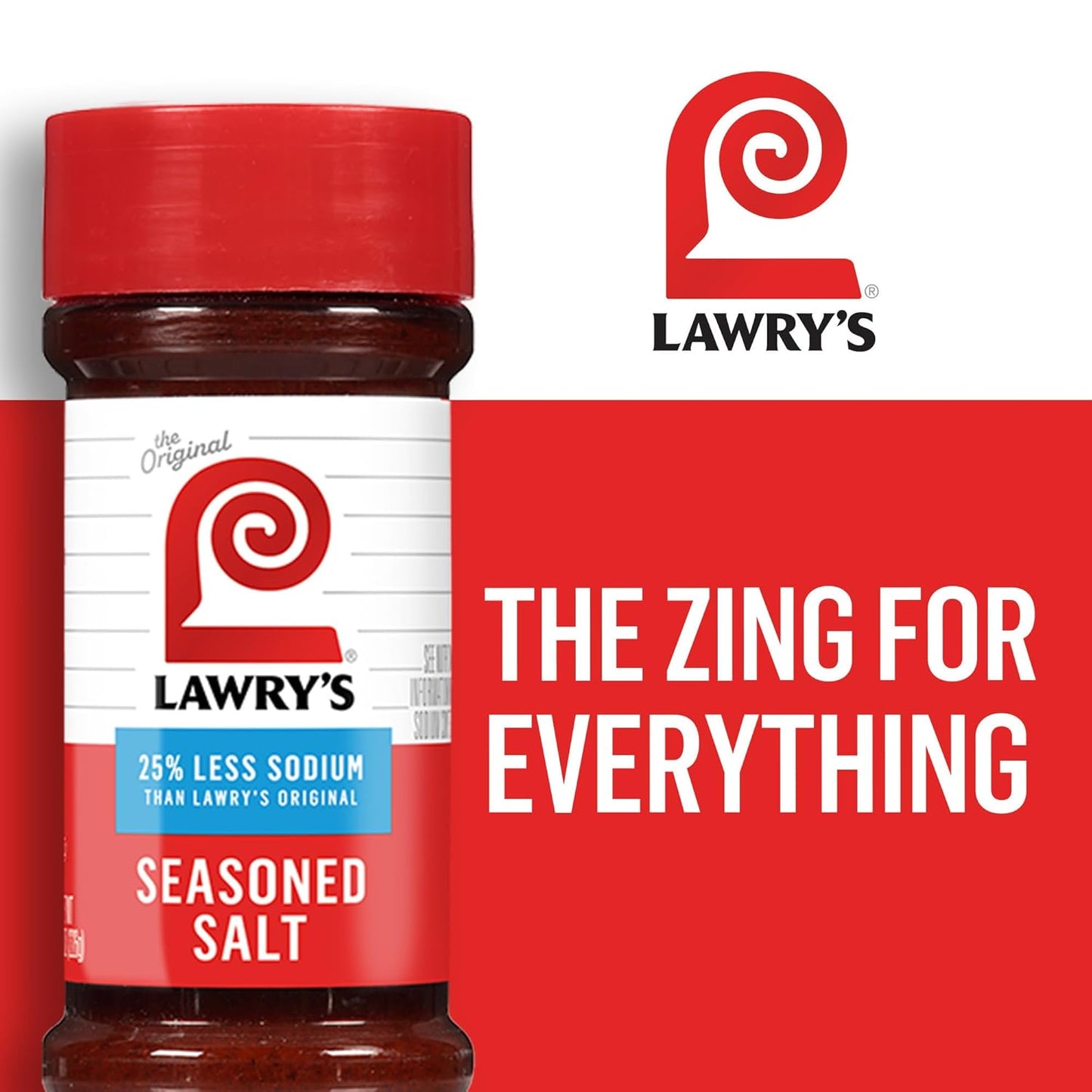 Lawry's 25% Less Sodium Seasoned Salt – Thoughtful Pantry Gift for Health-Conscious Hosts