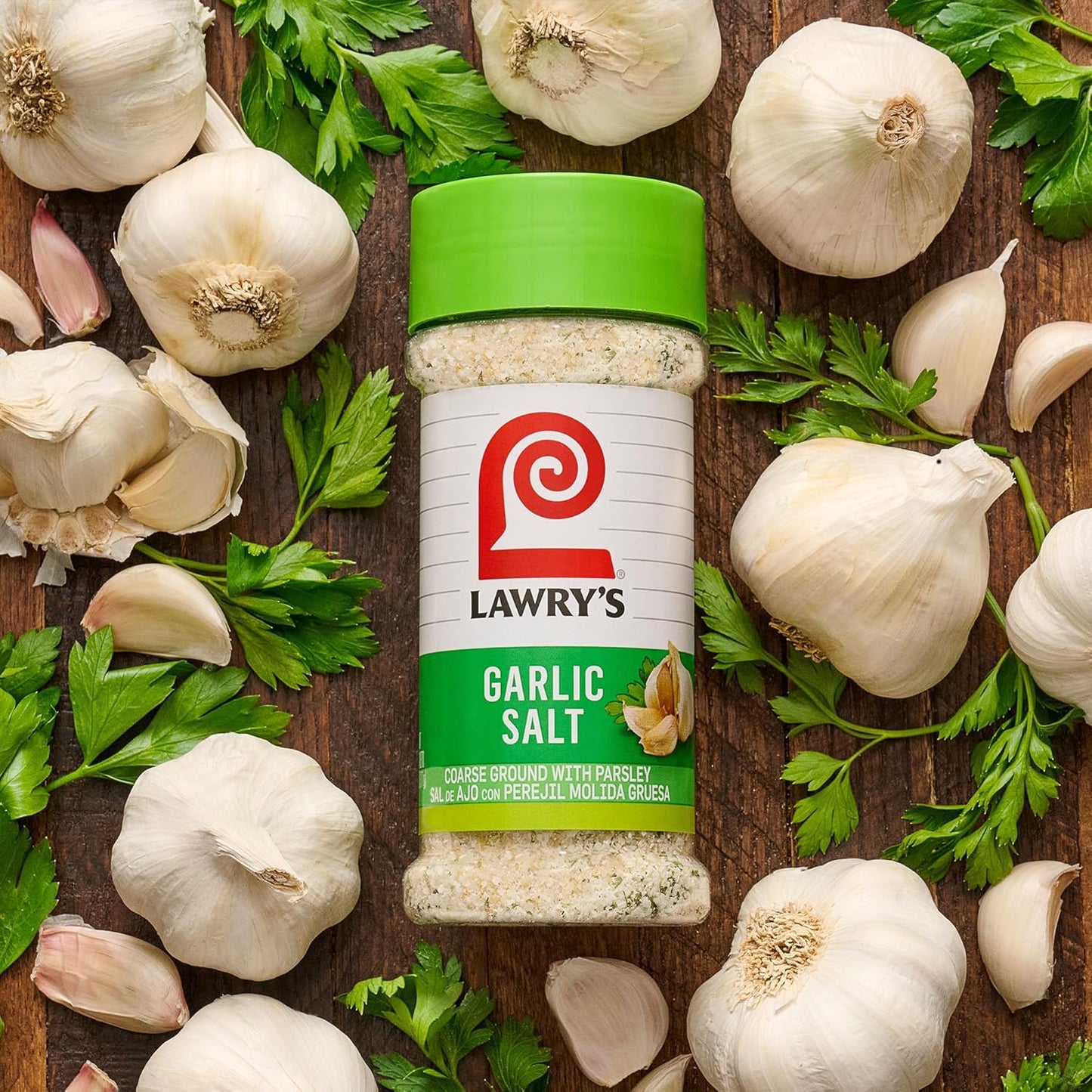 Lawry's Garlic Salt – Patio and Camping Pantry Seasoning for Open-Air Cookouts, 11 oz Shaker