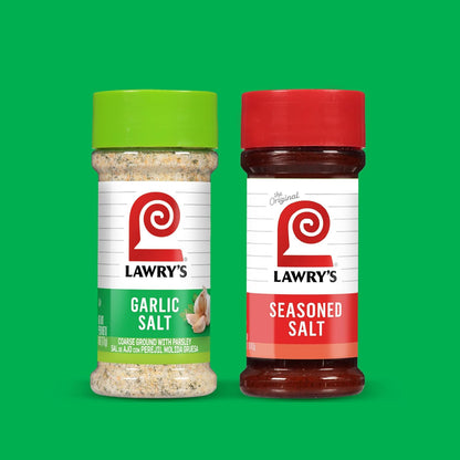 Lawry's Garlic Salt – Patio and Camping Pantry Seasoning for Open-Air Cookouts, 11 oz Shaker