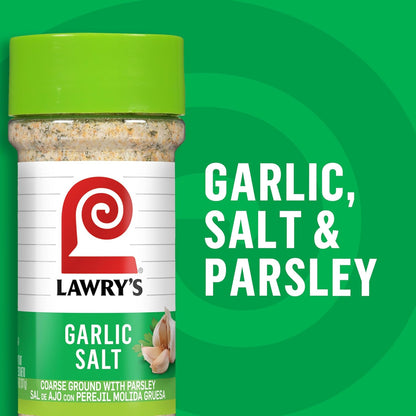 Lawry's Garlic Salt – Patio and Camping Pantry Seasoning for Open-Air Cookouts, 11 oz Shaker
