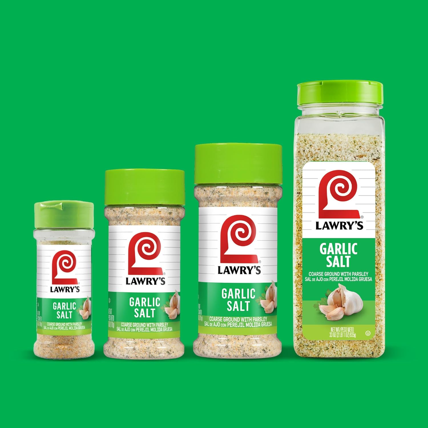 Lawry's Garlic Salt – Patio and Camping Pantry Seasoning for Open-Air Cookouts, 11 oz Shaker