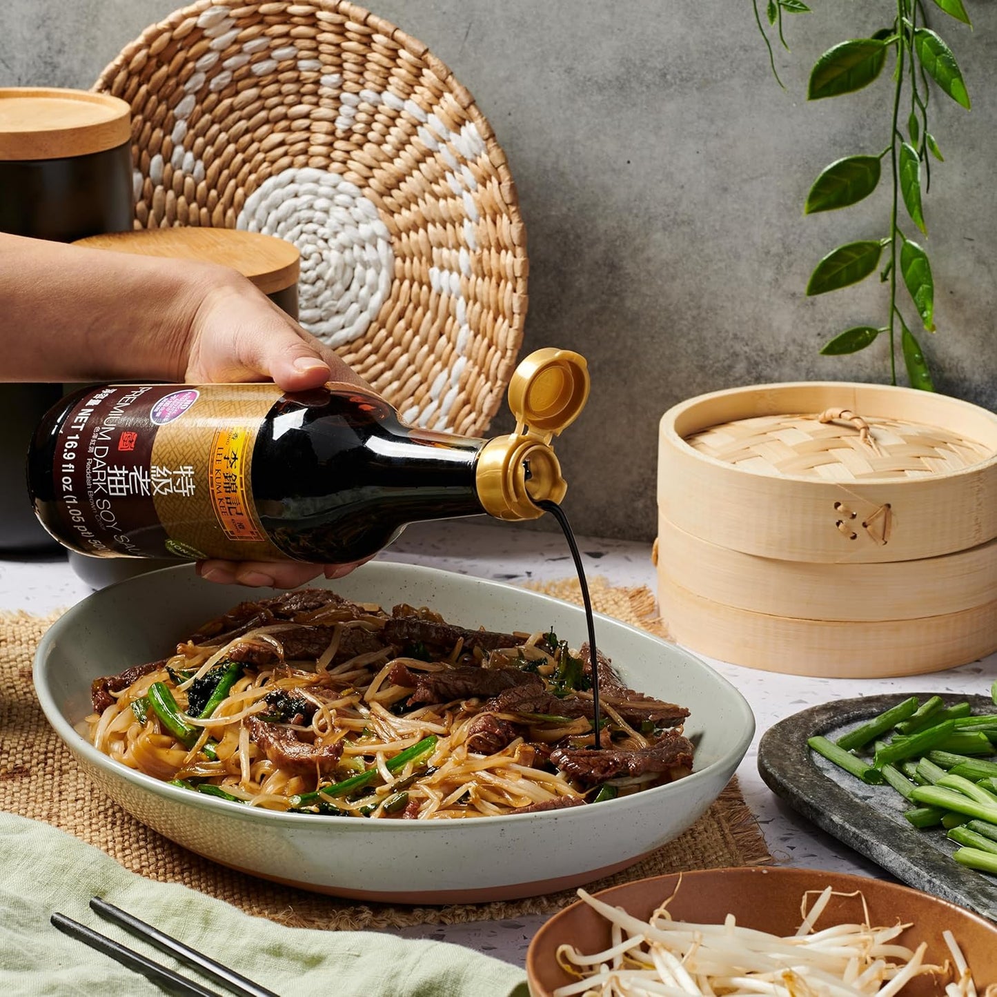 Lee Kum Kee Premium Dark Soy Sauce – Intentional Pantry Staple for Clutter-Free Kitchens, Concentrated Flavor Without the Extra Bottles