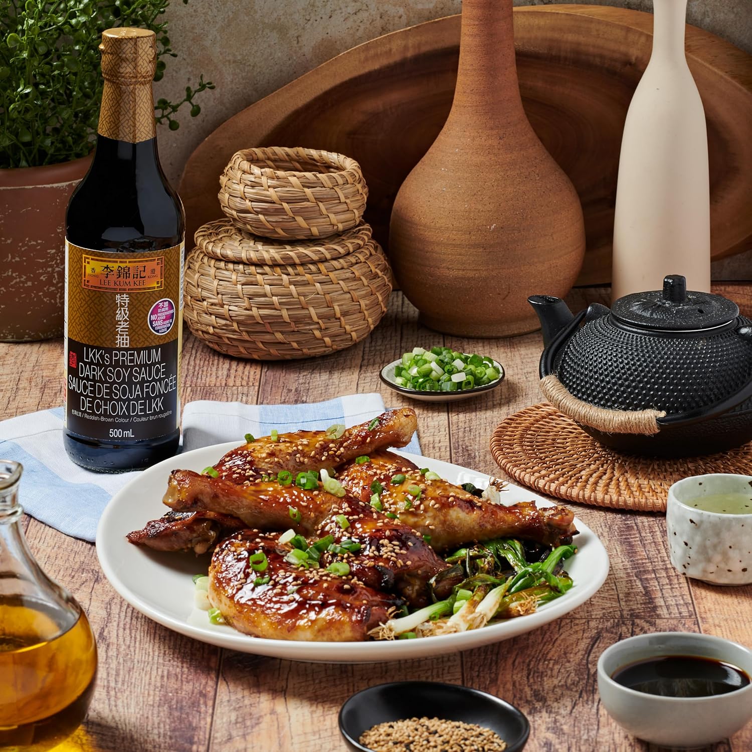 Lee Kum Kee Premium Dark Soy Sauce – Intentional Pantry Staple for Clutter-Free Kitchens, Concentrated Flavor Without the Extra Bottles