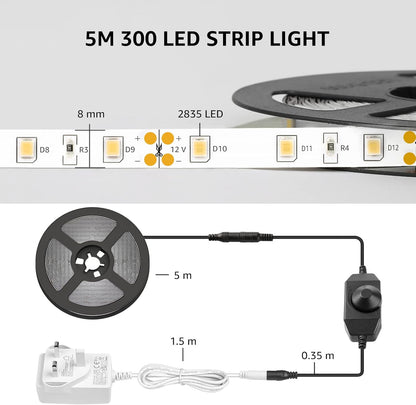 Lepro Dimmable LED Tape Light – Low Heat Accent Lighting for Nighttime Stairs, Hallways, and Door Frames