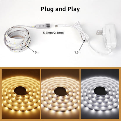 Lepro LED Tunable White Strip Light – Self-Care Vanity Mirror Light, 32.8ft Dimmable Makeup and Grooming Strip