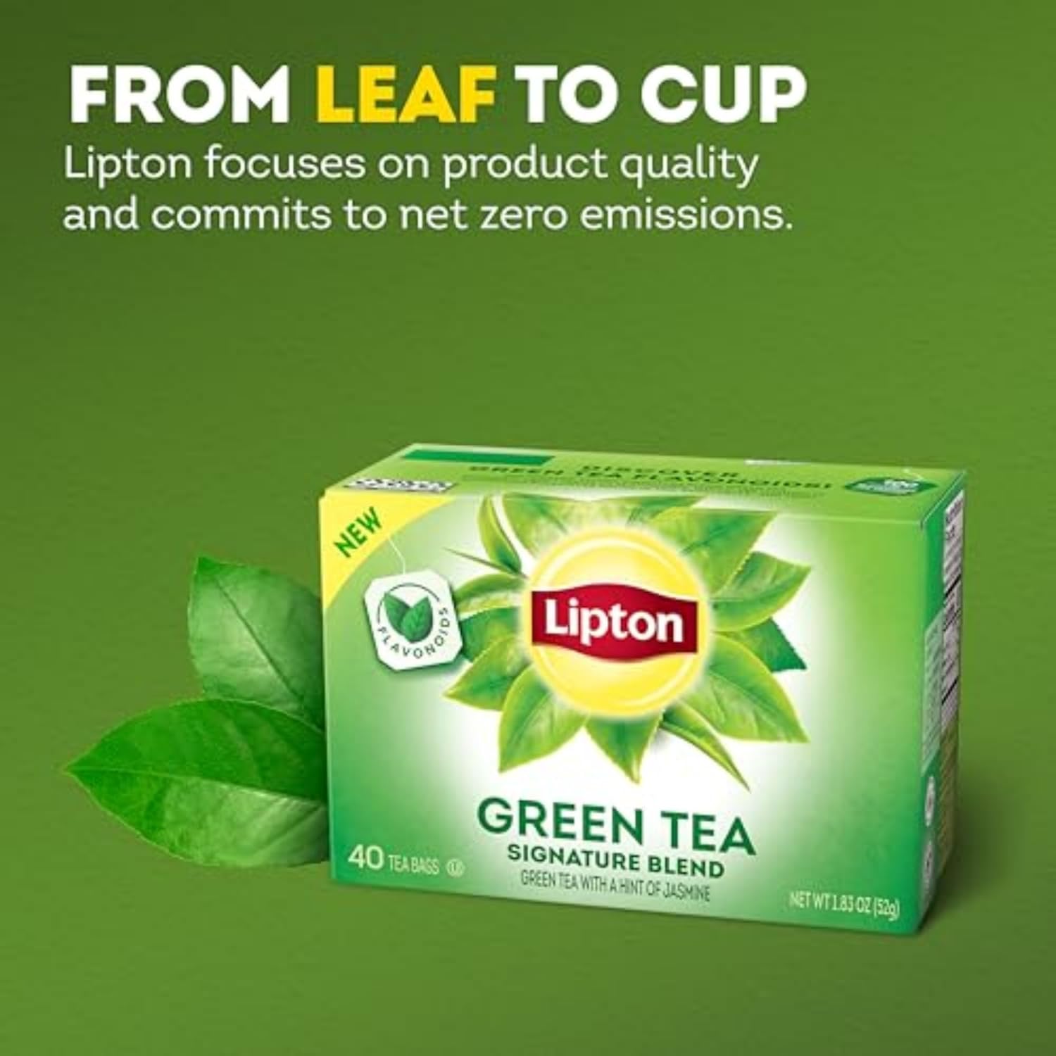 Lipton Jasmine Green Tea – Outdoor Entertaining Beverage, Brews Hot or Iced for Any Weather