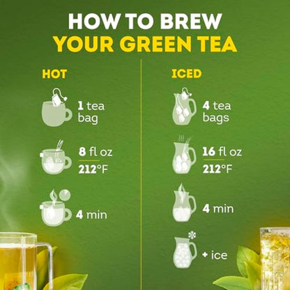 Lipton Jasmine Green Tea – Outdoor Entertaining Beverage, Brews Hot or Iced for Any Weather