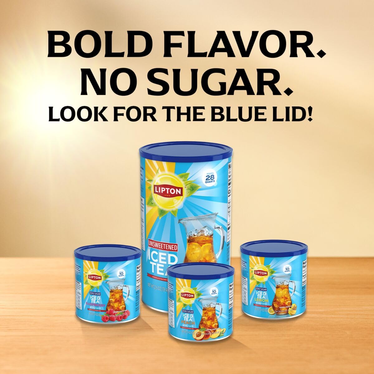 Lipton Sugar-Free Peach Iced Tea Powder – Family-Safe Beverage for Lunch Prep and Snack Time