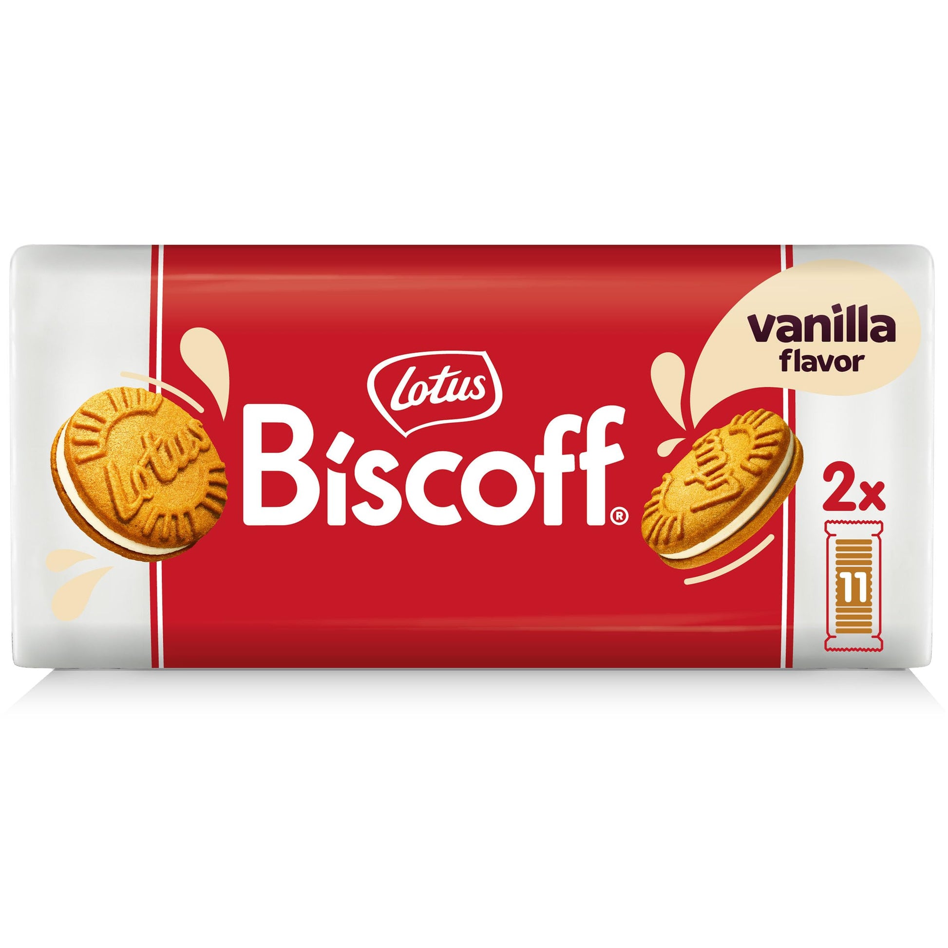 Lotus Biscoff Sandwich Cookies Vanilla – Artisanal Caramelized Cookie Crackers with Smooth Vanilla Filling