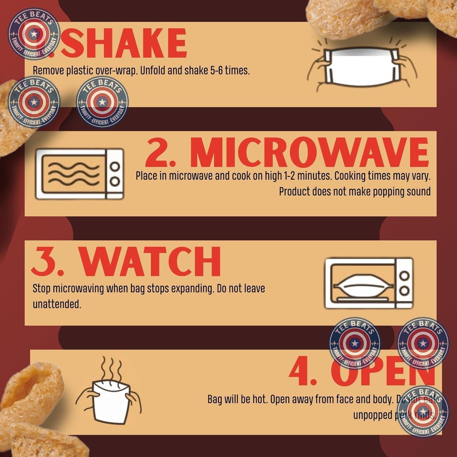 Lowrey's Bacon Curls Microwave Pork Rinds (Chickarrones), Hot & Spicy – Backyard Party Snack for Grilling Season and Outdoor Gatherings