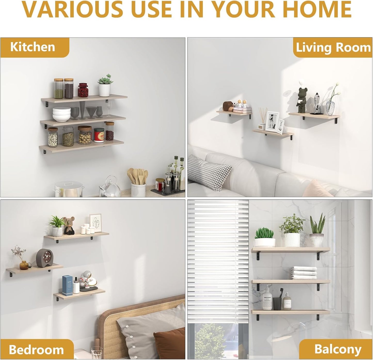 LSK Minimalist Corner Brackets for Intentional Home Styling — Flush Mount, No Visible Hardware, 5"