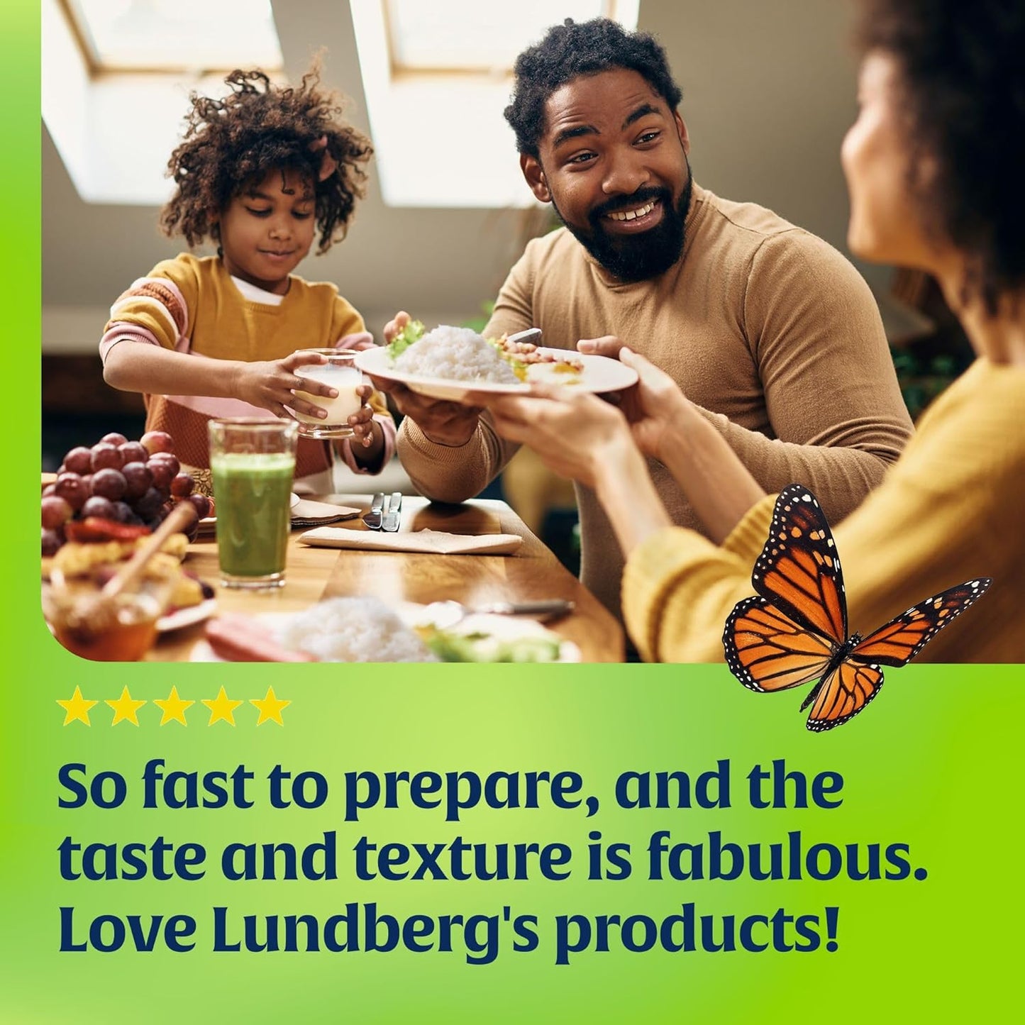 Lundberg Cilantro Lime Rice 5.5 Oz – Camping Lunch Pouch Ready with Just a Camp Stove