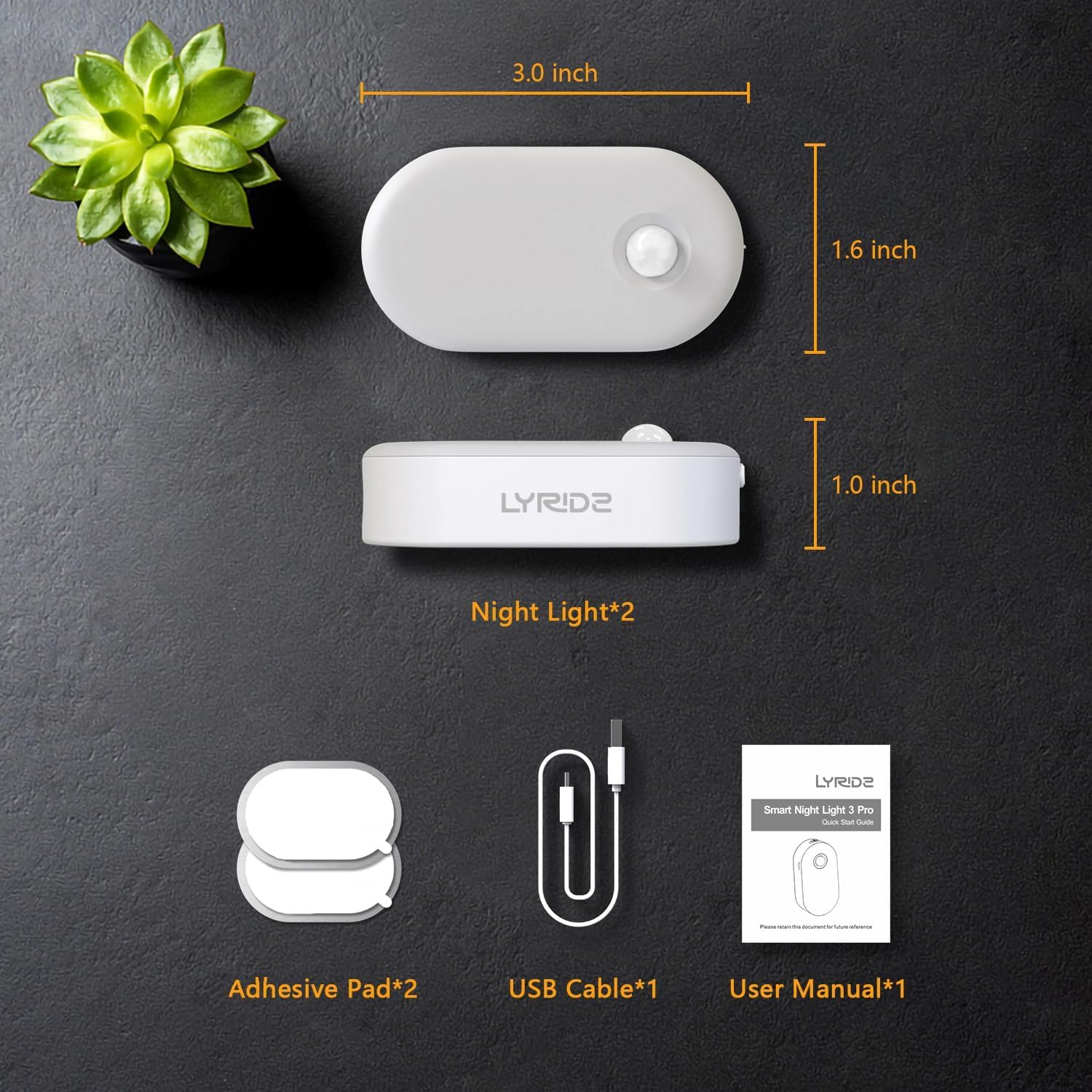 Lyridz Motion Sensor Night Light Set, Practical Birthday Gift for Mom Grandma and Elderly Parents Who Want Safe Nighttime Lighting