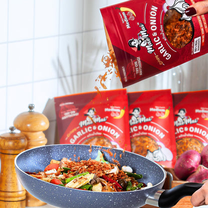 MaeMai Medium Spice Dry Chili Crunch Seasoning - No-Refrigeration Thai Flavor for Backpacking, Road Trips, and Outdoor Cookouts