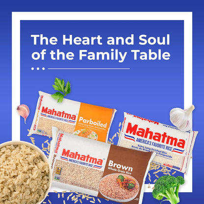 Mahatma Whole-Grain Brown Rice 2 lb Bag for Uncluttered Kitchen Essentials, Vegan and Non-GMO