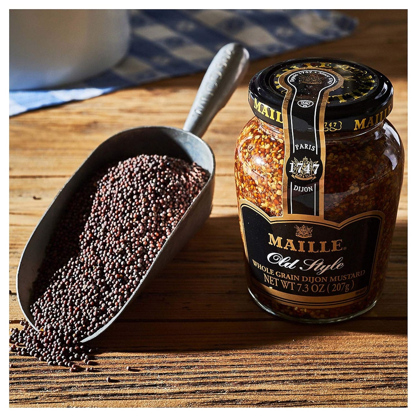Maille Mustard Old Style – Healthy Vinaigrette Base, Whole Grain Mustard for Lighter Homemade Dressings