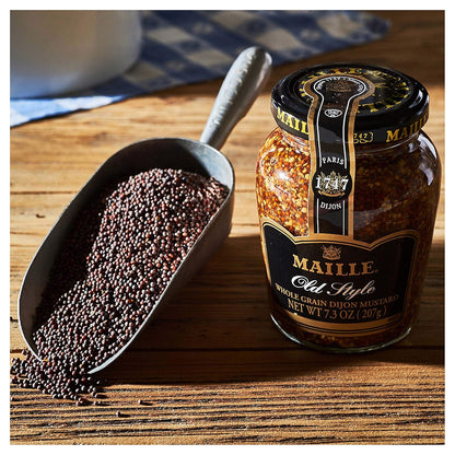 Maille Mustard Old Style – Healthy Vinaigrette Base, Whole Grain Mustard for Lighter Homemade Dressings