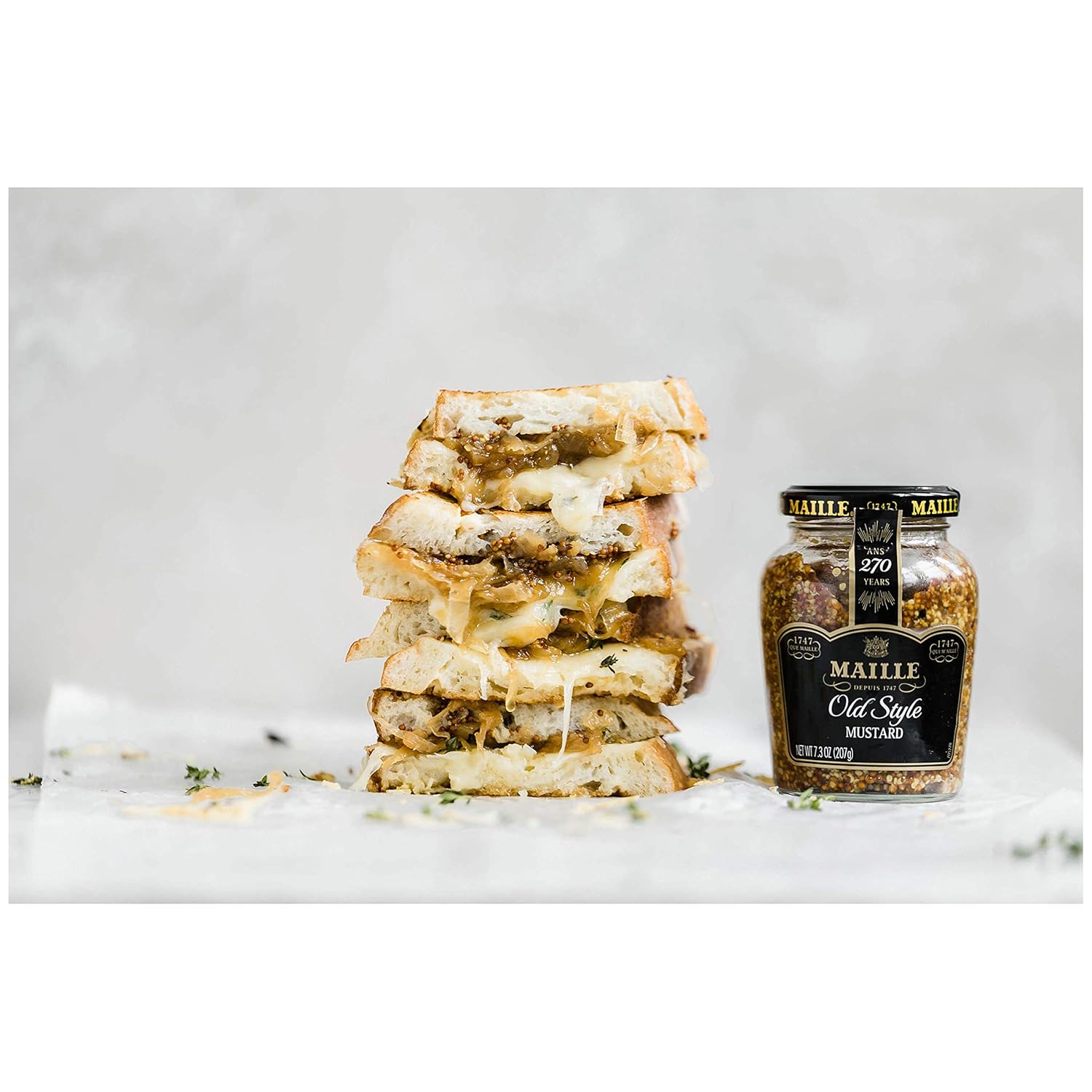 Maille Mustard Old Style – Healthy Vinaigrette Base, Whole Grain Mustard for Lighter Homemade Dressings