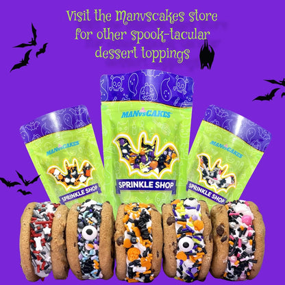 Manvscakes Halloween Sprinkles - Aesthetic Halloween Dessert Styling Sprinkles for Buffet and Charcuterie Cups, 8oz