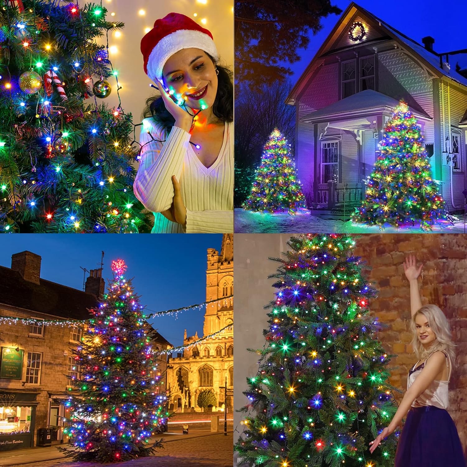 Marchpower Holiday Lights – Flameless and Smokeless Christmas Tree Lighting, IP44 Waterproof Indoor String Lights with Auto Timer