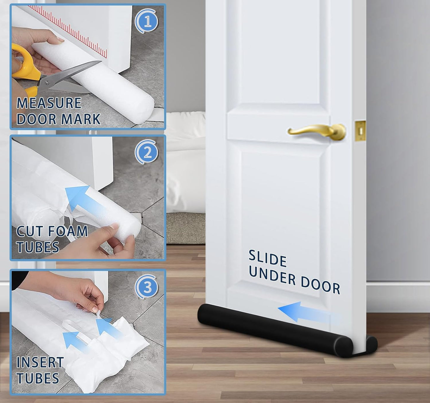 MAXTID Door Sweep Draft Blocker – Nursery Door Seal for a Calmer, Darker Nap Environment and Peaceful Nightly Ritual
