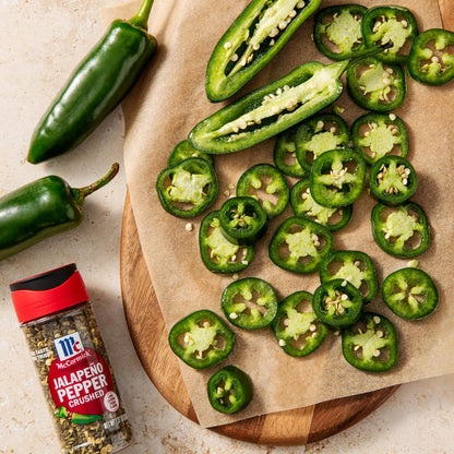 McCormick Crushed Jalapeño Pepper, 1.37 oz — Travel-Friendly Heat for Camping and Picnics, No Refrigeration Needed