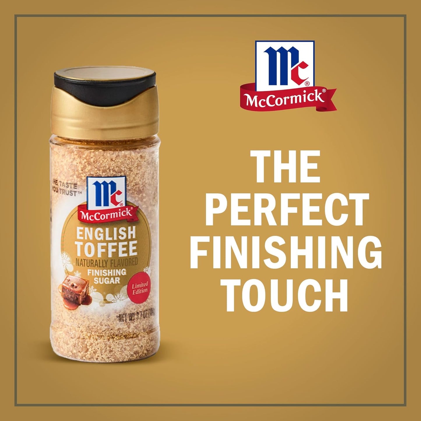 McCormick Finishing Sugar – Pantry Aesthetic Upgrade, Limited Edition Holiday Shaker for Dessert Stations
