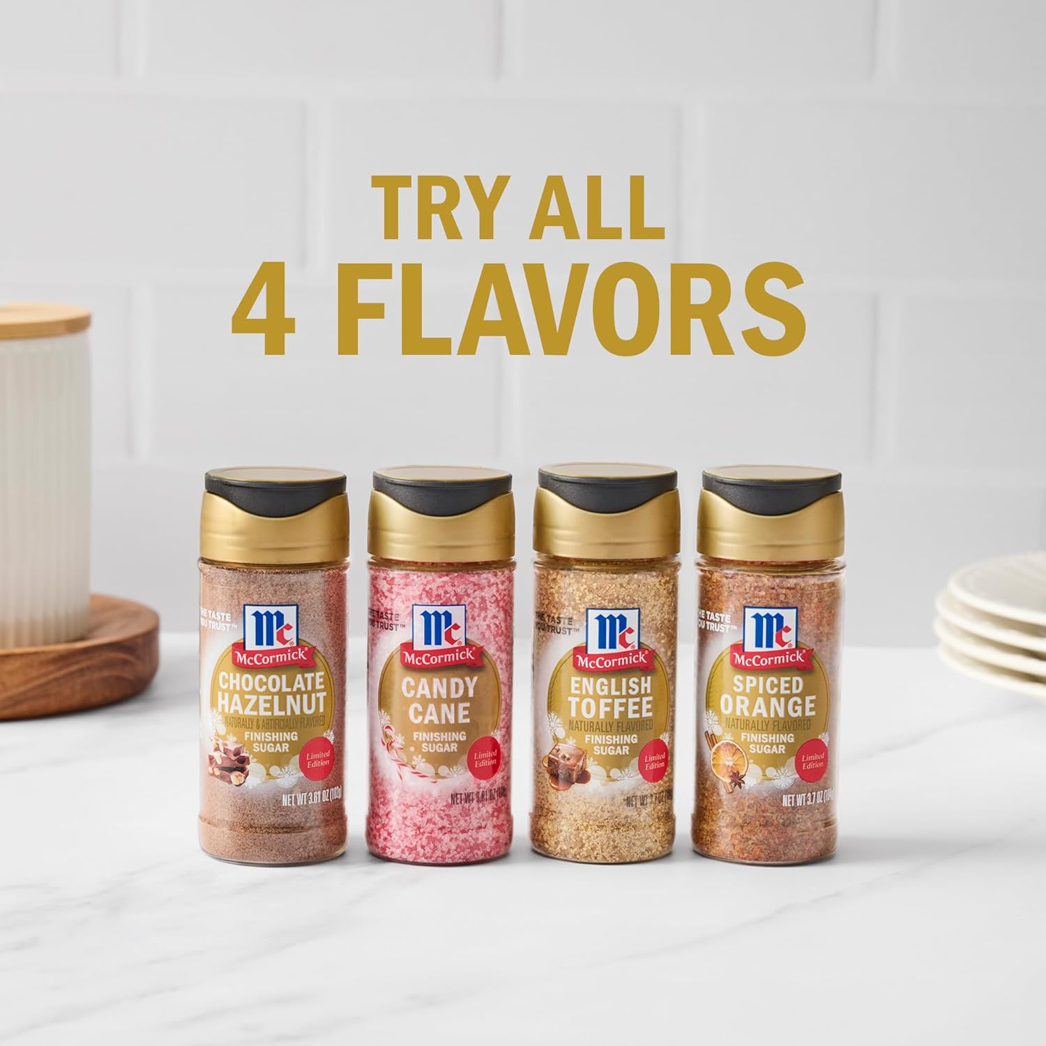 McCormick Finishing Sugar – Pantry Aesthetic Upgrade, Limited Edition Holiday Shaker for Dessert Stations