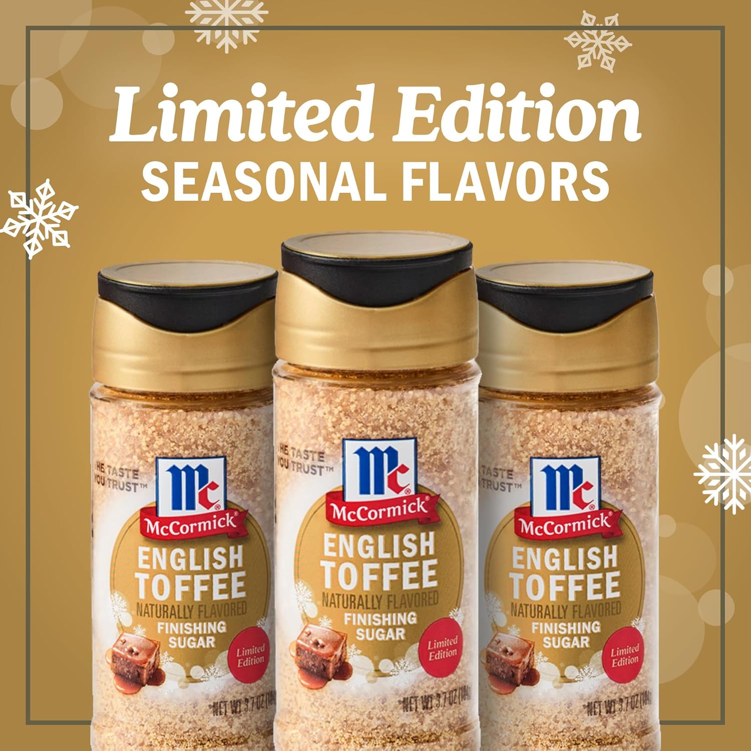 McCormick Finishing Sugar – Pantry Aesthetic Upgrade, Limited Edition Holiday Shaker for Dessert Stations