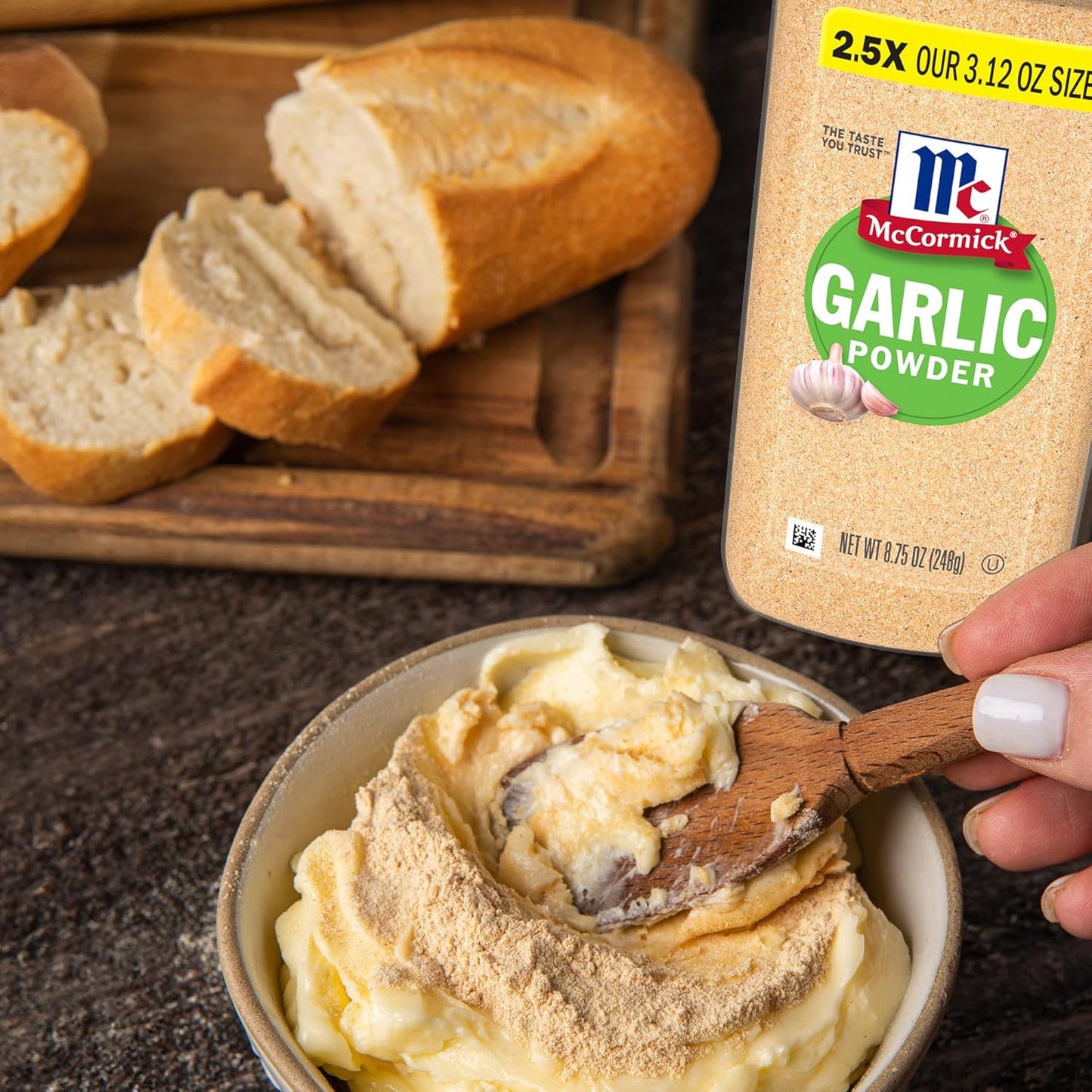 McCormick Garlic Powder – Trail-Ready Garlic for Open-Air Cookouts, 8.75 oz