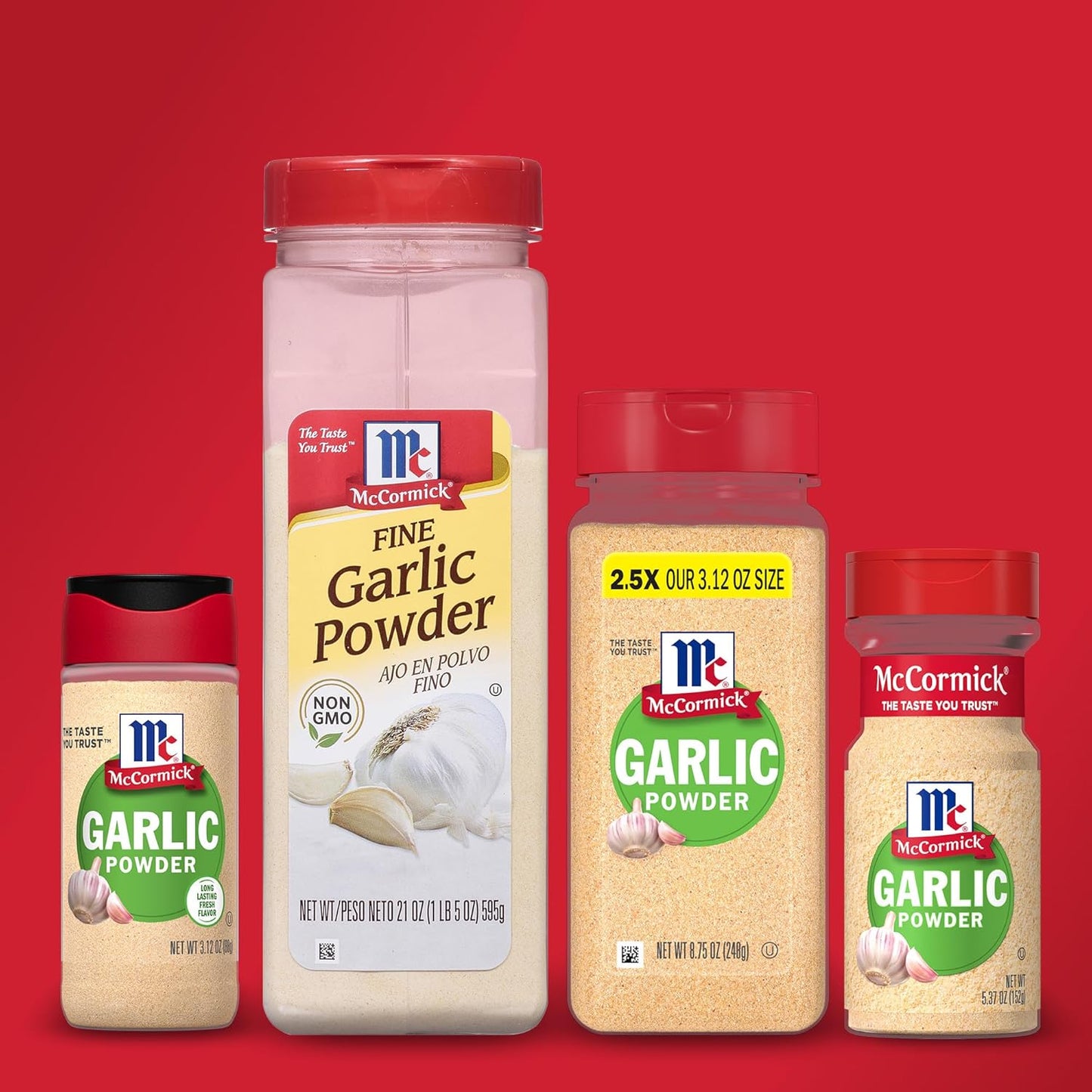 McCormick Garlic Powder – Trail-Ready Garlic for Open-Air Cookouts, 8.75 oz