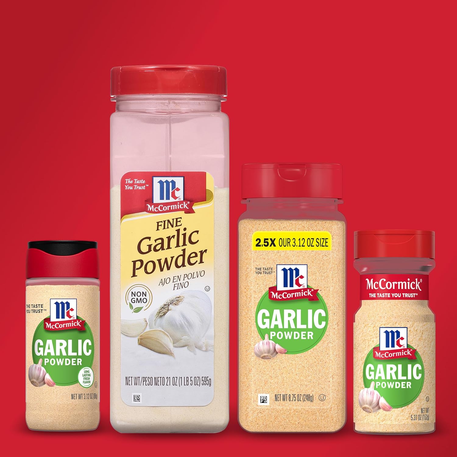 McCormick Garlic Powder – Trail-Ready Garlic for Open-Air Cookouts, 8.75 oz