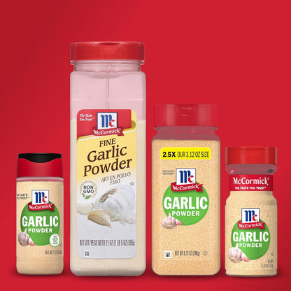McCormick Garlic Powder – Trail-Ready Garlic for Open-Air Cookouts, 8.75 oz