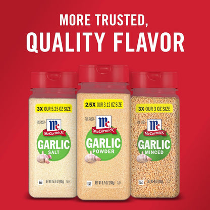 McCormick Garlic Powder – Trail-Ready Garlic for Open-Air Cookouts, 8.75 oz