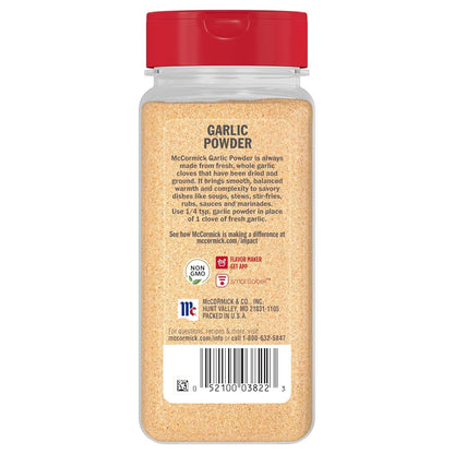 McCormick Garlic Powder – Trail-Ready Garlic for Open-Air Cookouts, 8.75 oz