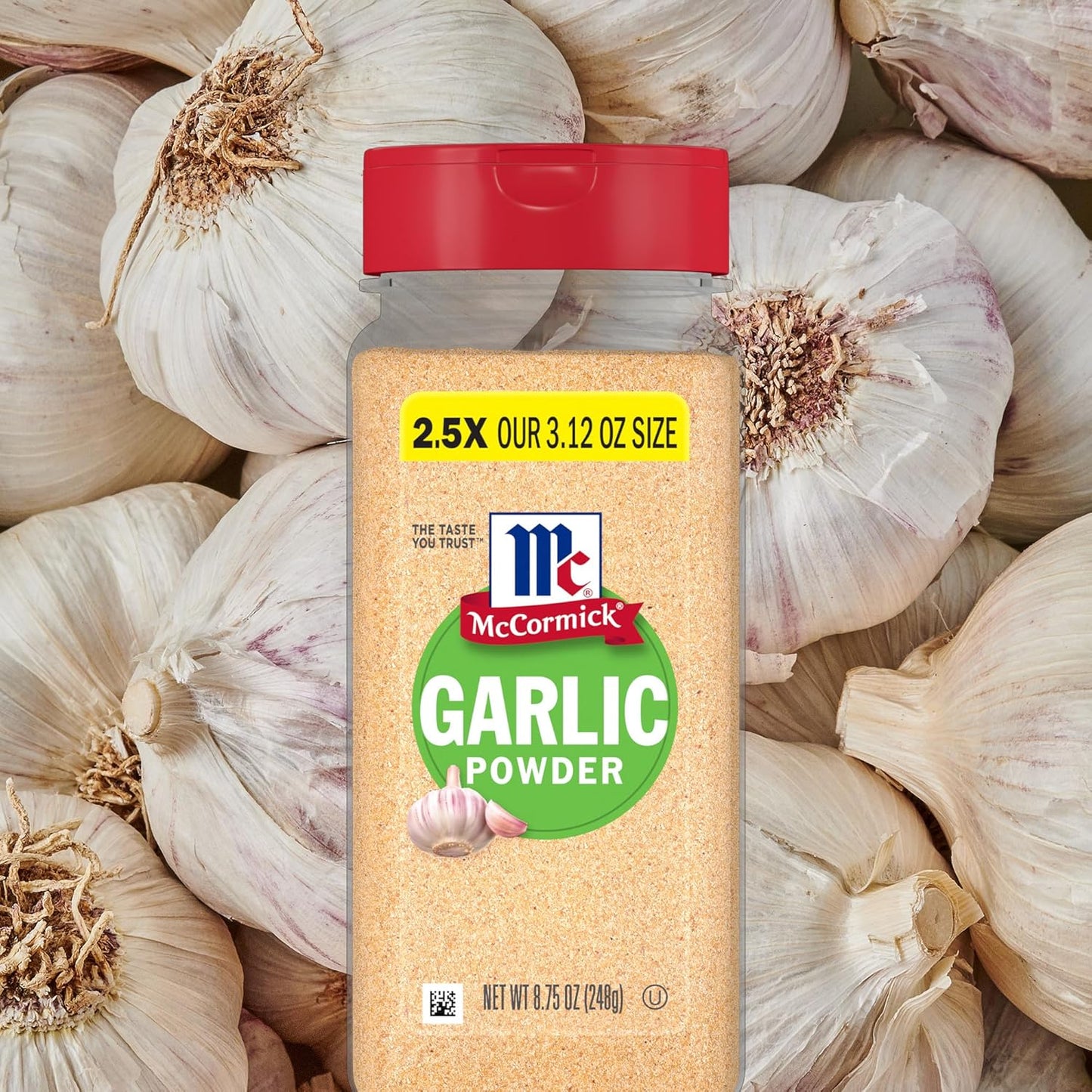 McCormick Garlic Powder – Trail-Ready Garlic for Open-Air Cookouts, 8.75 oz
