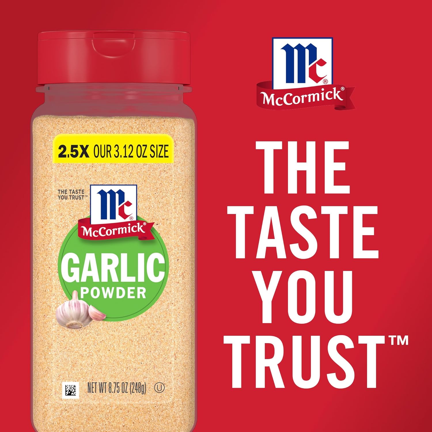 McCormick Garlic Powder – Trail-Ready Garlic for Open-Air Cookouts, 8.75 oz