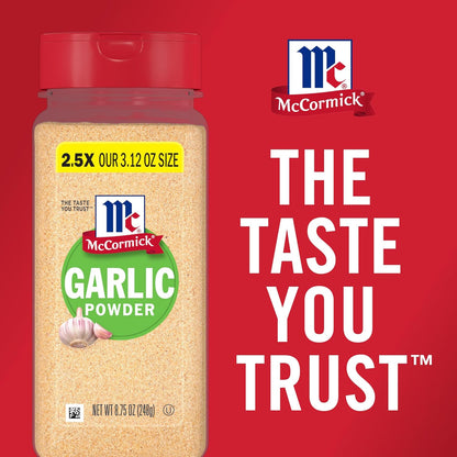 McCormick Garlic Powder – Trail-Ready Garlic for Open-Air Cookouts, 8.75 oz