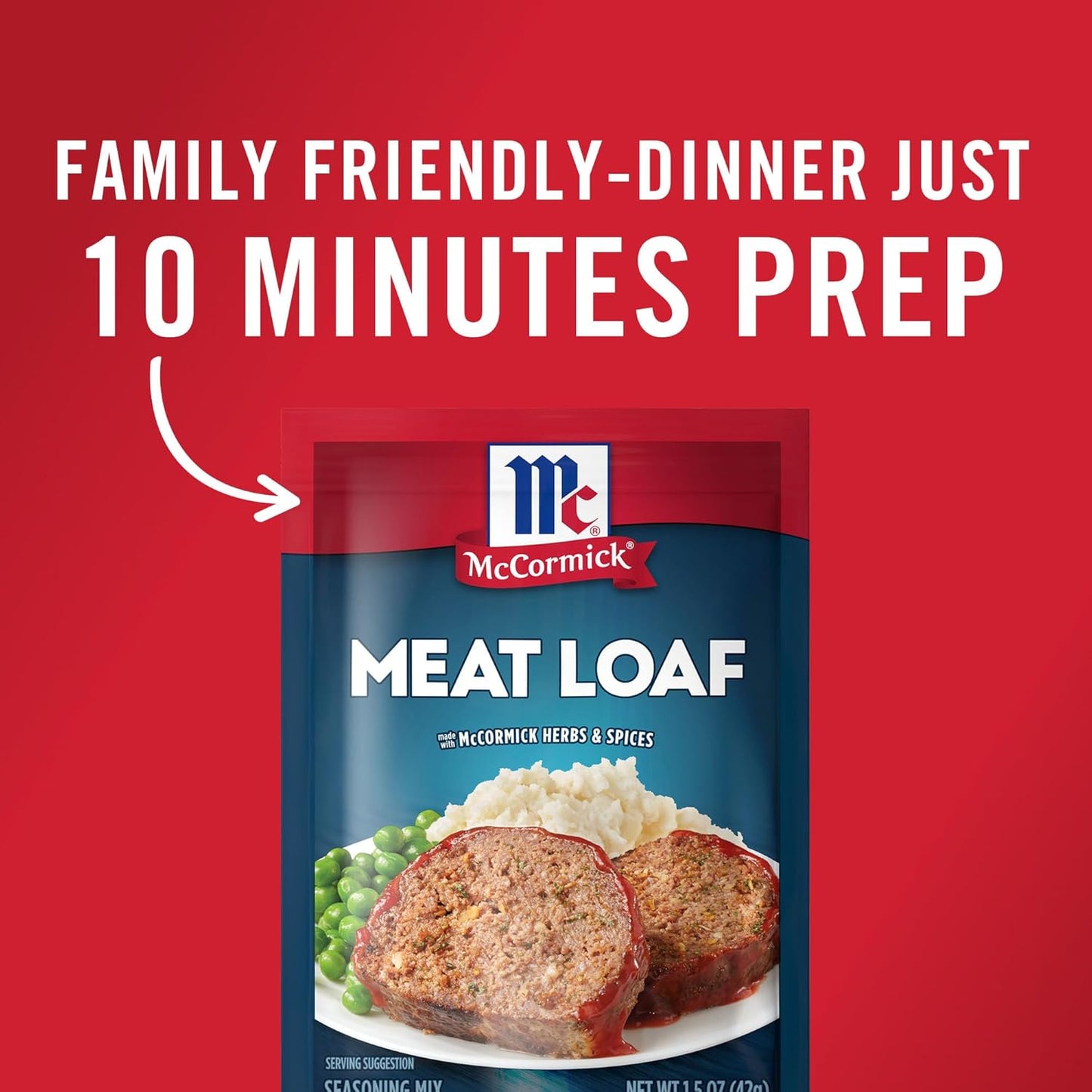 McCormick Meat Loaf Seasoning Mix – Classic American Comfort Food for Holiday Dinner Tables