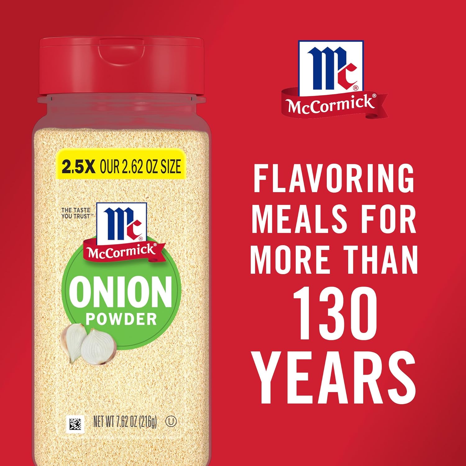 McCormick Onion Powder 7.62 oz – Quick Stovetop Seasoning for Family Dinners