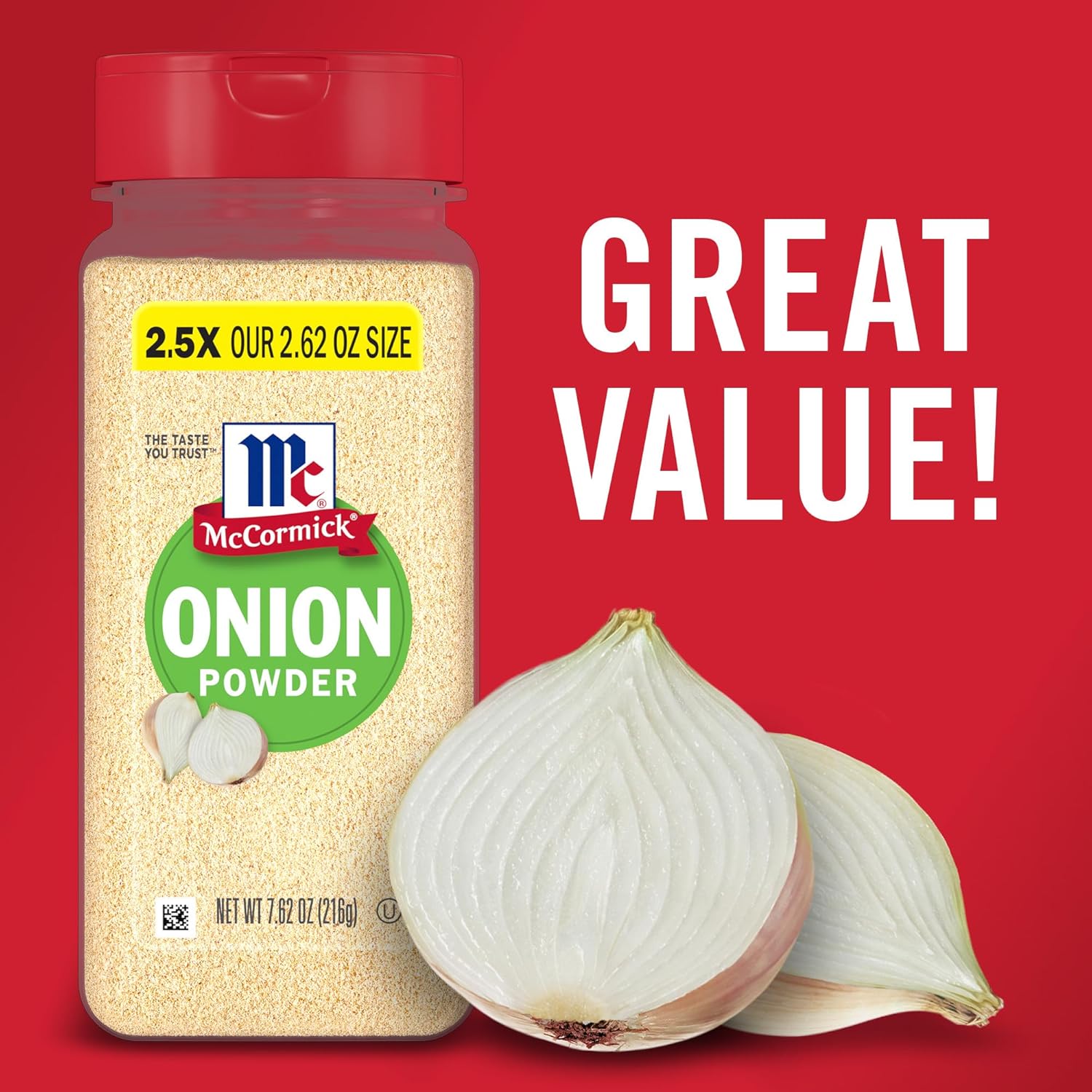 McCormick Onion Powder 7.62 oz – Quick Stovetop Seasoning for Family Dinners