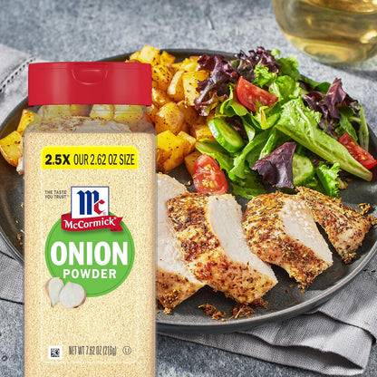 McCormick Onion Powder 7.62 oz – Quick Stovetop Seasoning for Family Dinners