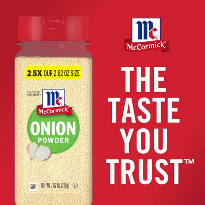 McCormick Onion Powder 7.62 oz – Quick Stovetop Seasoning for Family Dinners