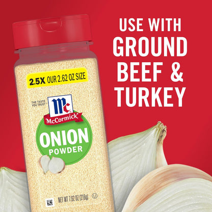 McCormick Onion Powder 7.62 oz – Quick Stovetop Seasoning for Family Dinners